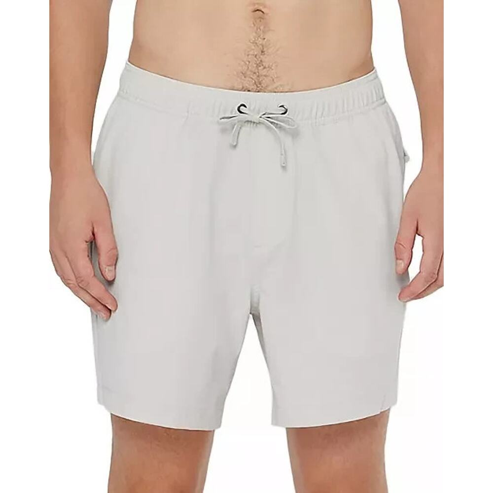 Onia Men's Air Linen Pull-on Regular Fit 6" Shorts, Stone, Size XXL 0545
